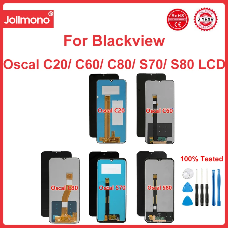 Per Blackview Oscal S60 Pro S80 Display Lcd Per Blackview Oscal C20 S70 Pro C60 C70 C80 Display Lcd Riparazione Touch Screen