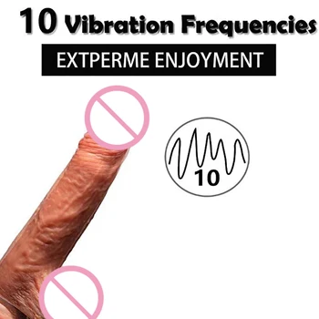 Big Dildo Vibrators for Women realistic penis heating telescopic Female Vibrator With Remote Control Masturbators Adult Sex Toys 4