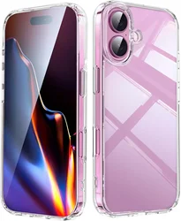 Crystal Clear Shockproof Protective Phone Case with Hard PC Bumper (For iPhone 17)