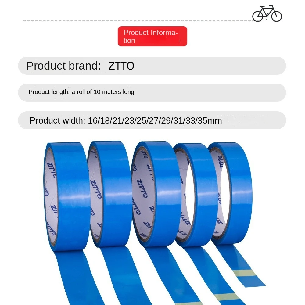 New ZTTO Bicycle Tubeless Rim Tapes 10M Wear-Resistant Bicycle Parts Bike Rim Tape Strips for MTB Road Bike Wheel