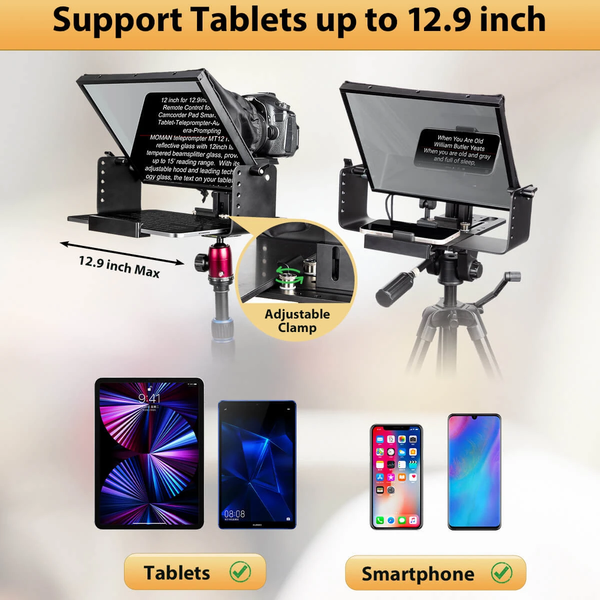 Moman MT-12 Teleprompter for Camera description image 3