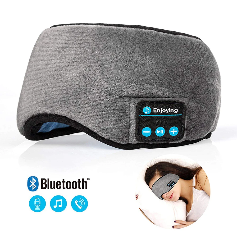 Bluetooth Sleeping Headphones Eye Mask Sleep Headphones Bluetooth Headband Soft Elastic