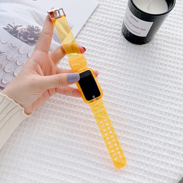 Transparent Silicone Strap and Protective Case Replacement Bracelet