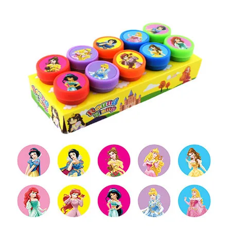 

10pcs/Set of Disney Princess Seals Children's Seals Set Stamp Cute Cartoon Gift Toys Reward Birthday Gift To Children