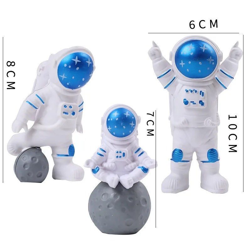 Cake Topper Cake Toppers Cake Decorations Birthday Party Supplies Gold Leaf Cake Decorations Party Decorations Cake Baking Tools Astronaut Cake Decoration Planets Topper Spaceman Baking Ornaments For Kid Boy Universe Outer Space Birthday Party Supplies
