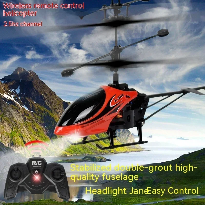 

Crash Resistant Two-way Remote Control Aircraft Suspended Helicopter Crash Resistant And Playable Rechargeable With Lighting