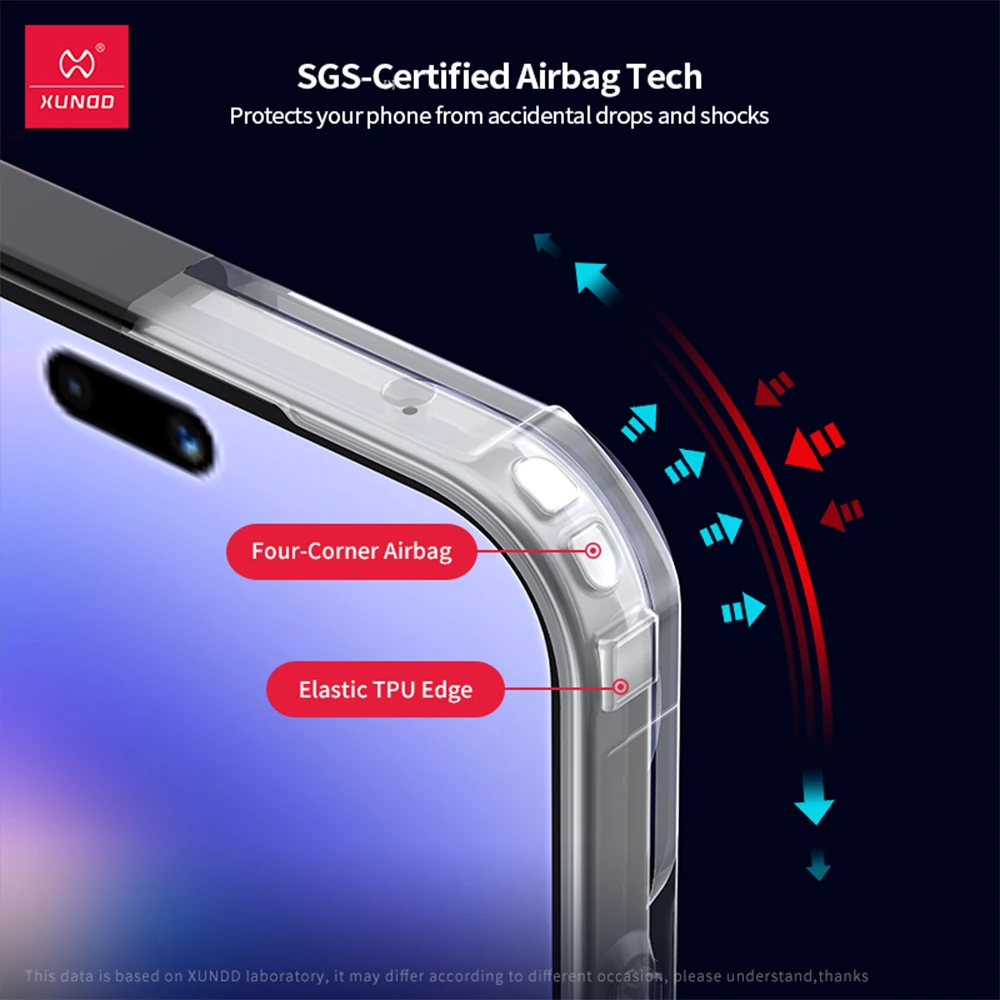 Shockproof Airbag Tech Transparent Phone Case - Anti-Fingerprint & Non-Yellowing