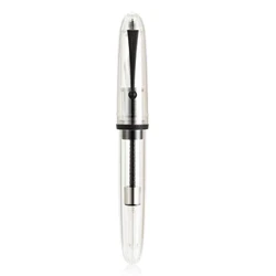 Luxury JinHao Transparent Acrylic Fountain Pen with 40MM Nib - Premium Writing Instrument - M(Approx 0.7mm) (Black Transparent)