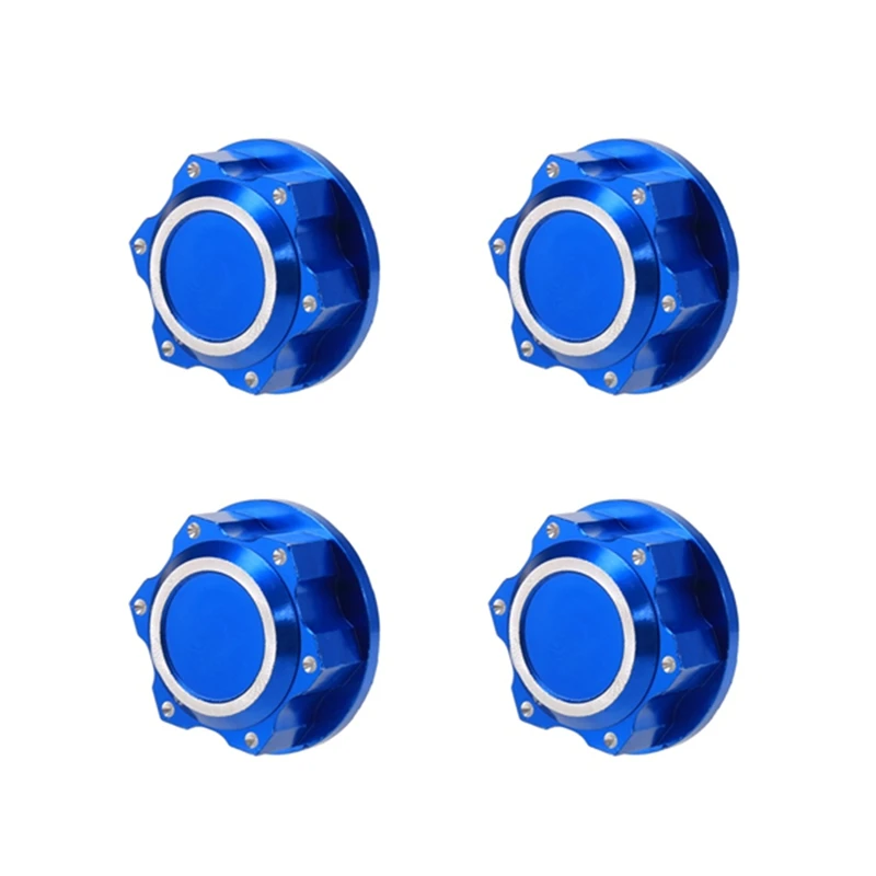 4Pcs Aluminum For Arrma 1/5 Kraton 8S Outcast 8S RC Car 24Mm Hex Wheel Nuts Wheel Hub Cover Dustproof Anti-Skid