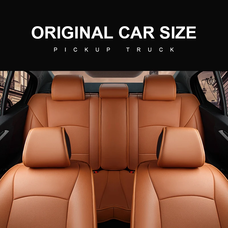 Fit Seat Covers Full Set Artificial Leather Pickup Truck Fit for Ford F150 2015 to Front and Back Row Full Coverage