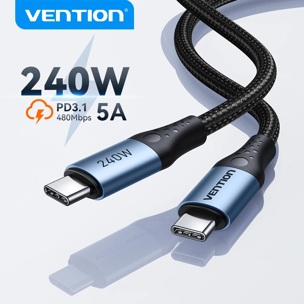 สายชาร์จ USB-C 240W ชาร์จเร็ว PD3.1 สำหรับมือถือและแท็บเล็ต