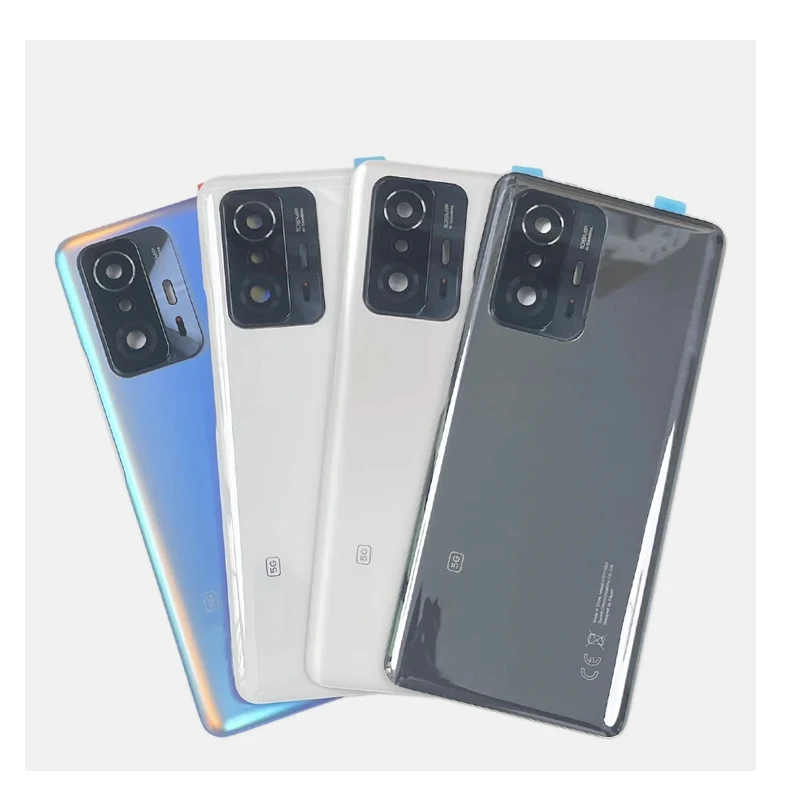 Phone Back Cover Grade AAA Camera Lens For Xiaomi Mi 11T Mi 11T Pro Back Housing Cover Door Adhesive