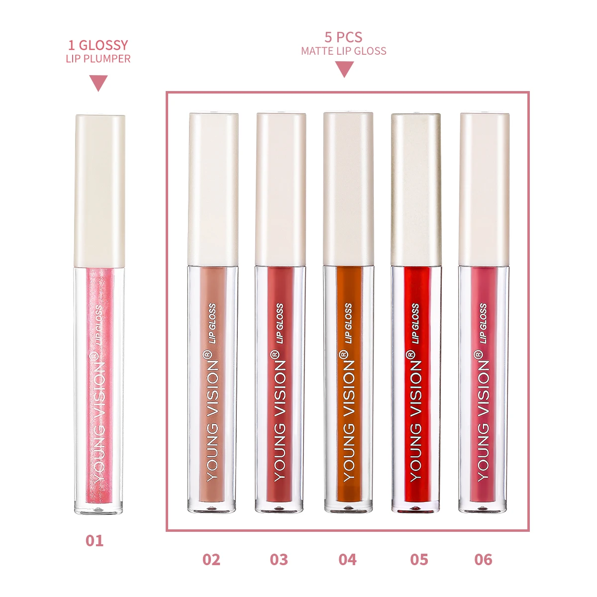 Single velvet lip gloss is not easy to stick to cups. Dudu lip gloss liquid lipstick is available in 6 colors 4