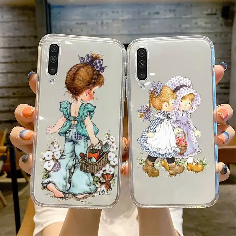 Sarah Kay Art Girl Custodia Per Telefono Carina Trasparente Per Samsung Galaxy A S 22 52 20 21 71 10 51 50 12 40 Fe Ultra Plus