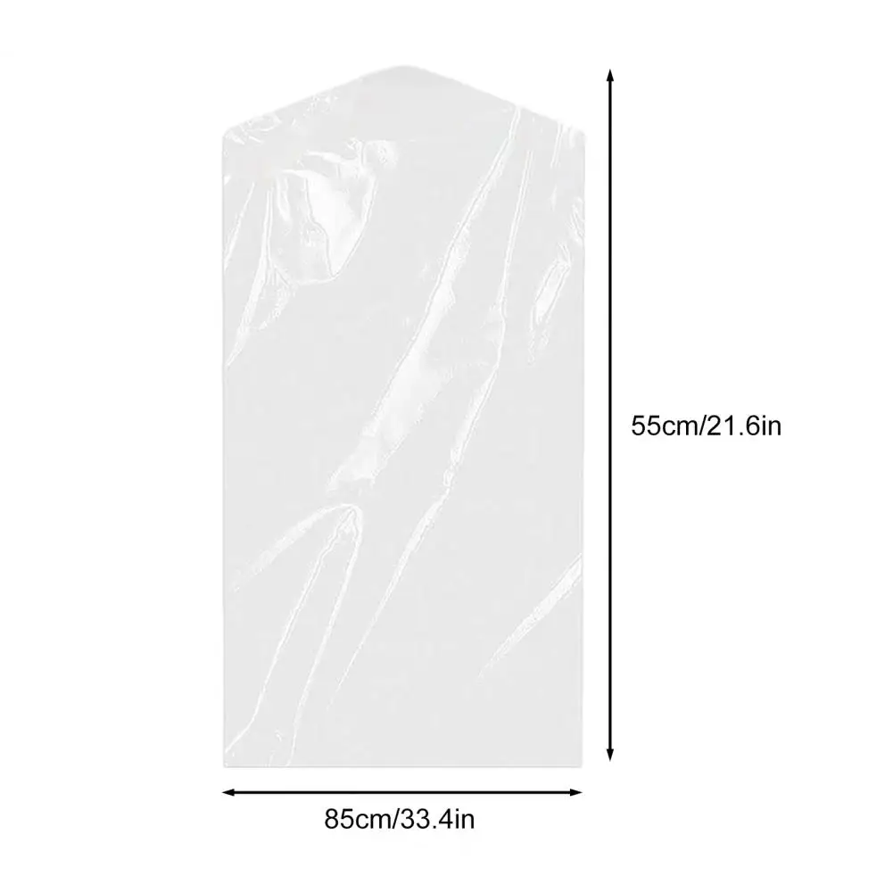 50 Pcs Clothes Storage Pouch Dry Cleaning Bags Clear Dust-proof Plastic Garment Bags Clothing Hanging Storage Bag for Home 6