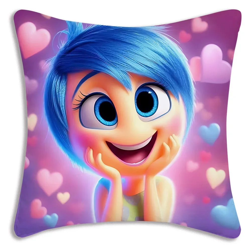 Colorful Inside Out Pillow Covers Cartoon Sofa Decorative Home Double-sided Printing Short Plush Cute Cushion Cover
