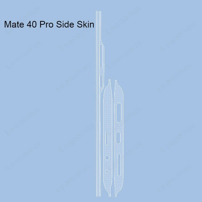 10pcs Transparent Side Skin for HUAWEI Mate 50 Pro 3M Wrap Clear Border Screen Protector Cover Mate 40 Pro Frame Sticker