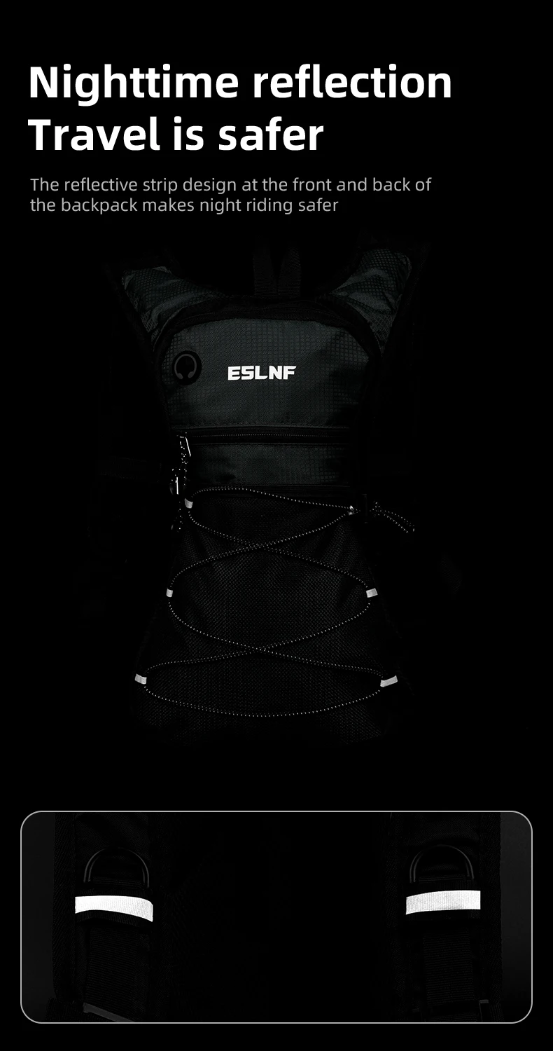 ESLNF Outdoor-Fahrrad, Radfahren, Wandern, Bergsteigen, Wasserbeutel, Rucksack, Sportrucksack, wasserdicht, große Kapazität, Offroad-Tasche – Detail 8