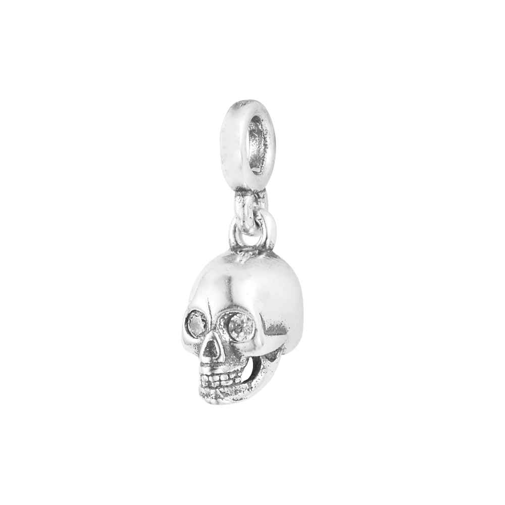 

ME Skull Mini Dangle Mother Kids Charm Fits Me 3mm Thin Bracelets 925 Sterling Silver Jewelry Making Free Shipping New In
