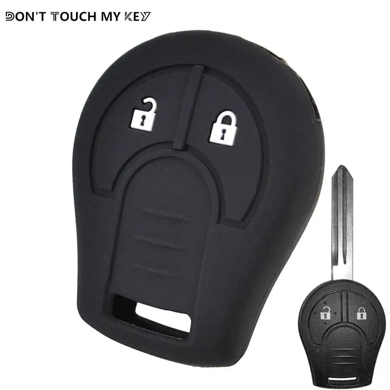 Key Case For Nissan Note Micra Juke Qashqai Tiida X-Trail Cube Silicone Remote Key Case Fob Shell Cover Skin Holder 2 Button Key Case Cover Car Key Shell Remote Control Case Cover Flip Key Fob Shell