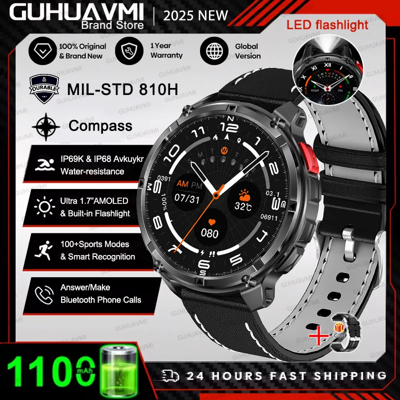 ตัวเลือกสินค้า สมาร์ทวอทช์ GPS กันน้ำ 10ATM สำหรับผู้ชาย