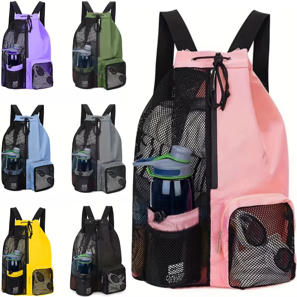 Sac à dos pêche filet avec poche humide, sac de rangement plage, sac pêche extérieur étanche et respirant