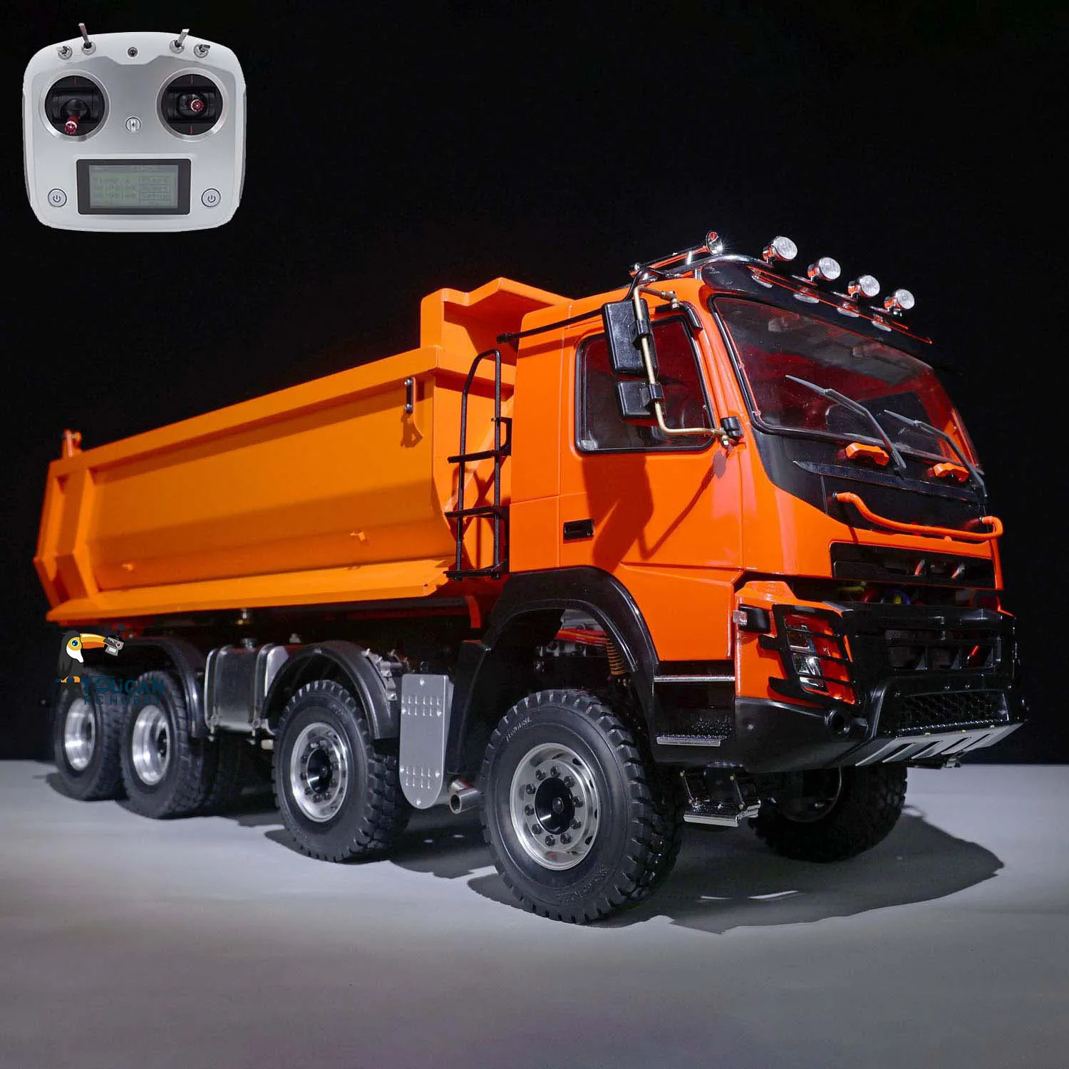 Toucan JDM 65C Metal 8*8 1/14 Hydraulic RC Dumper Truck Painting Tipper Diff Lock Axle Sound Controlled Car TH20690-SMT8 2