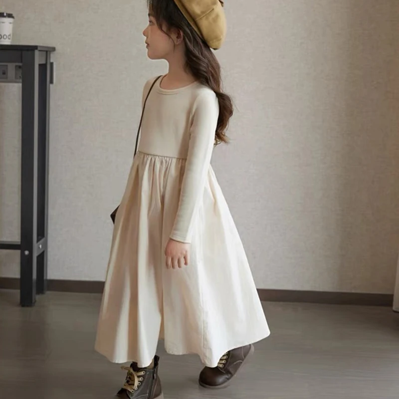 

Teens Girls Bottom Dress Spring Autumn Knitted Dresses for Girls Casual Long Sleeve Clothes Kids Korean Dress Children Clothing