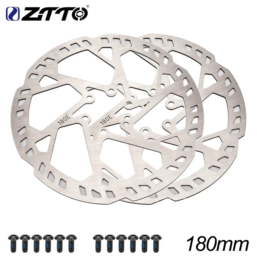 ZTTO Enhanced Stainless Steel MTB E-bike Disc Brake Rotor with 6-Bolt Hub Mount