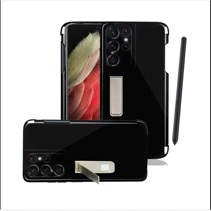 S PEN + Case For Samsung Galaxy s21 ultra mobile phone case with spen stylus slot transparent cover with holder Protective Case
