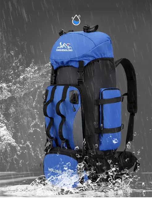 Mochila de gran capacidad para exteriores, bolsa impermeable para  montañismo, Camping, senderismo, viaje, deporte, 90L - AliExpress