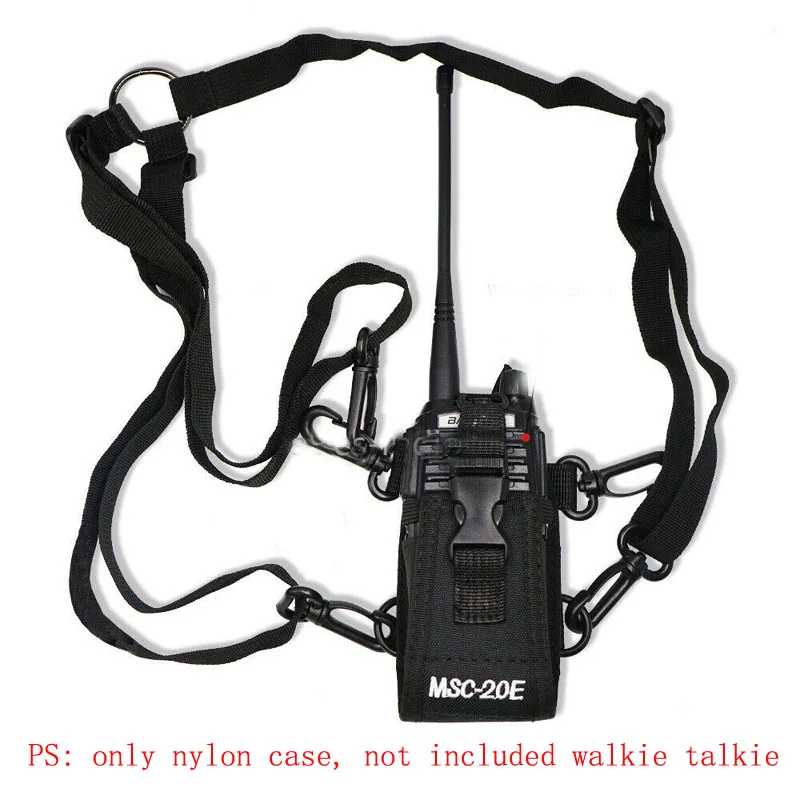 MSC-20E Nylon Pouch Bag Carry Case for BaoFeng UV-5R UV-82 UV-XR UV-9R Plus YAESU TYT WOUXUN Mototrola GP338 Radio Walkie Talkie lot 10pcs 3in1 nylon carry case holster pouch bag for motorola gp328 gp338 gp88 gp340 gp368 p8220 two way radio walkie talkie