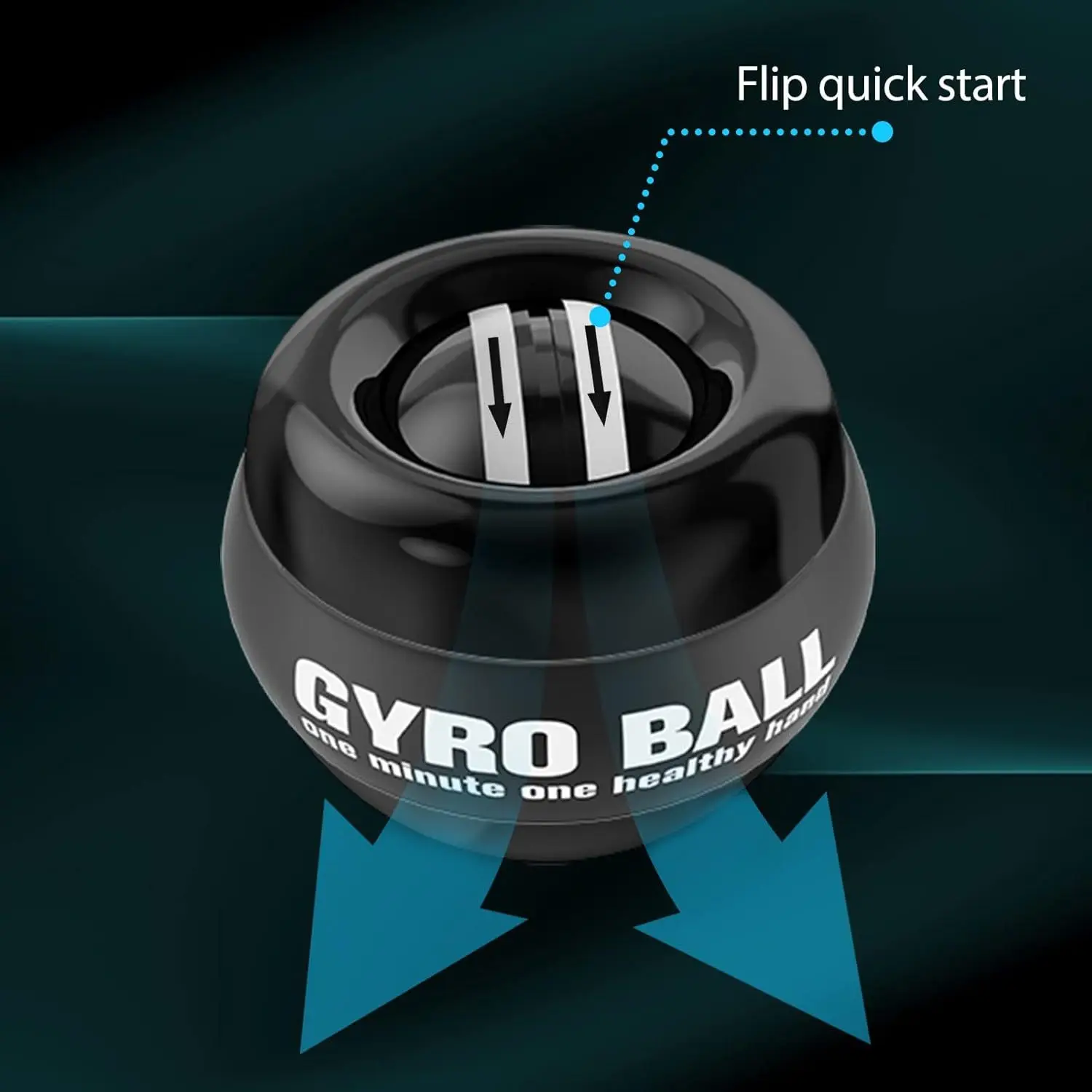 Wrist Training Ball Automatic Start Wrist Enhancer Gyroscope Forearm Exerciser Gyroscope Ball for Strengthening Arms, Fingers