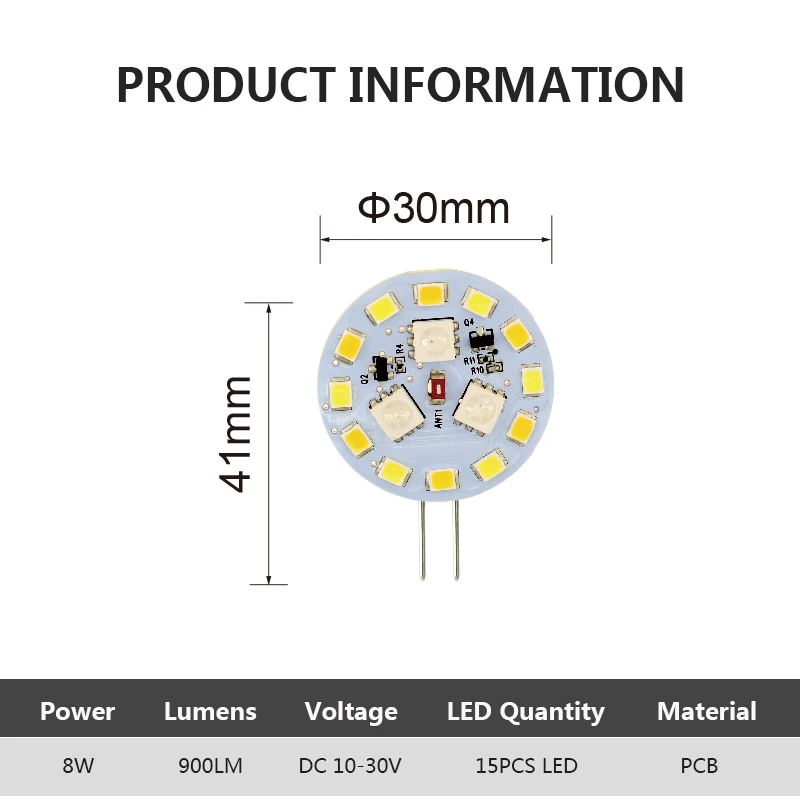 Bluetooth Enabled G4 Led Smart Bulb 12V 24V Fully Controllable Music Rhythm Color Changing Via Your Smartphone or Tablet Smart Led Light Bulbs