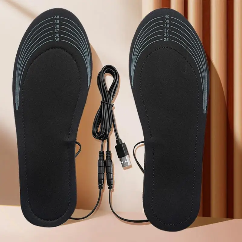 Heating Foot Warmer Thermal Insoles Electric Foot Warmer Insoles Winter Foot Warmers for Outdoor Skiing Camping Men Women fashion women heated socks breathable usb rechargeable electric socks foot warmer thermal socks outdoor cycling camping skiing