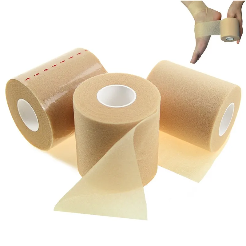 Knee Pad Elbow Pads Sports Tape 1pc Foam Cotton Skin Film Self-adhesive Elastic Bandage Elbow Knee Pads Sponge Muscle Injury Underwrap Patellar Sports Tapes