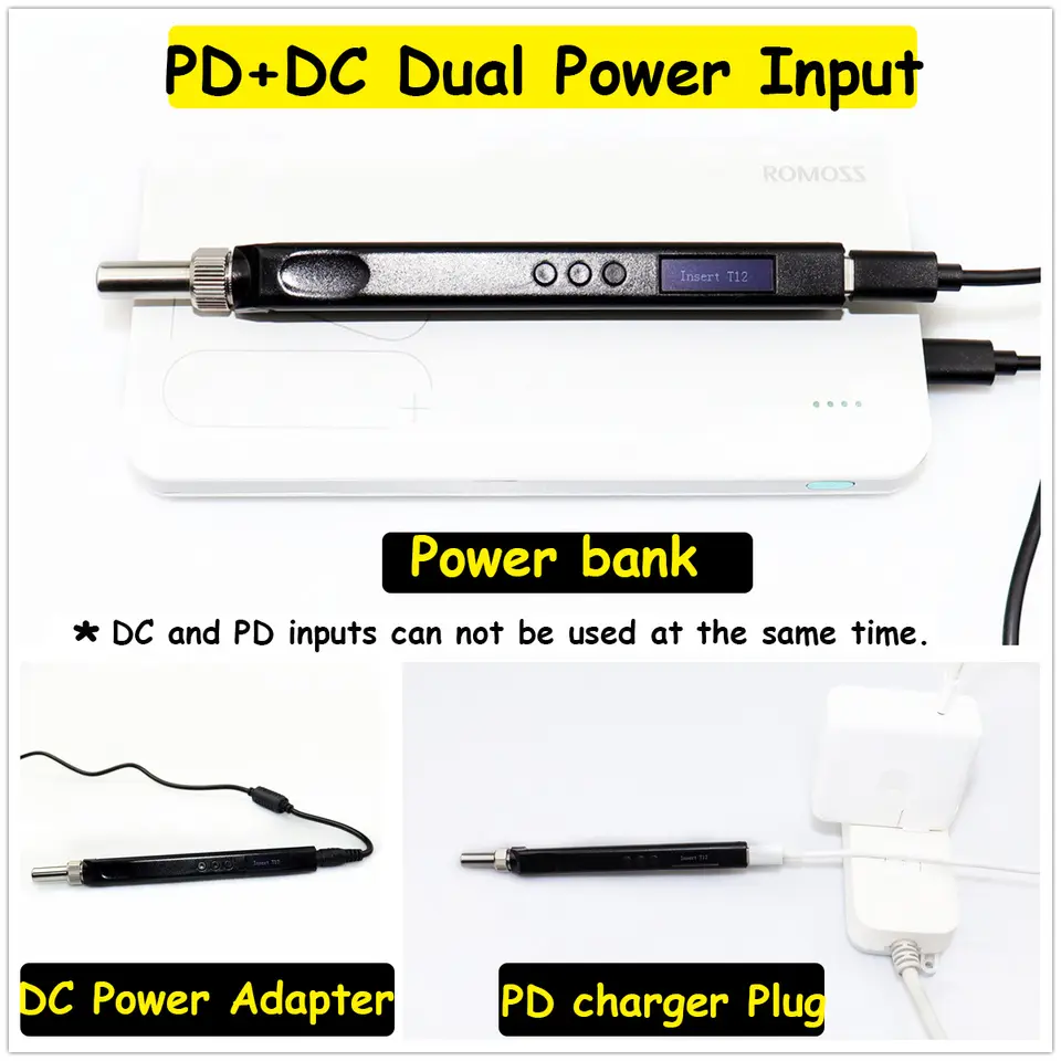 JV100 T12 OLED Mini Electric Soldering Iron Kit PD USB-C Repair Tool Adjustable Temp Portable Solder Welding Station Heat Pencil image 5