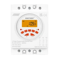 Backlights Big LCD Display Three phases 380V 415V 7 Days Programmable Timer Switch with 1 Second Interval 1