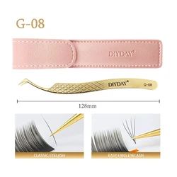 Anti-Slip Stainless Steel Precision Eyelash Tweezers (G-08 TWEEZERS)