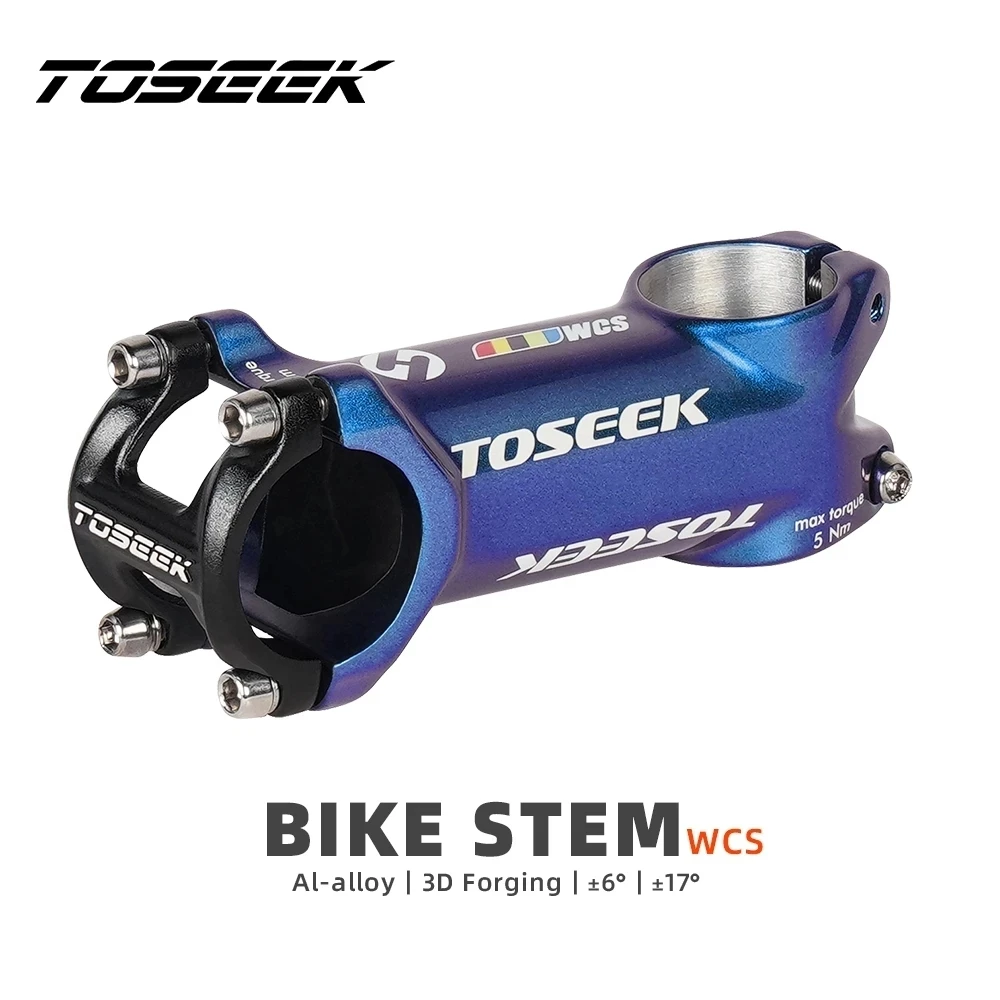 

TOSEEK Mountain Bike Colorful Handlebar Stem 31.8 Cycling Bicycle Aluminium Alloy Dazzle color High-strength Cycling Accessories