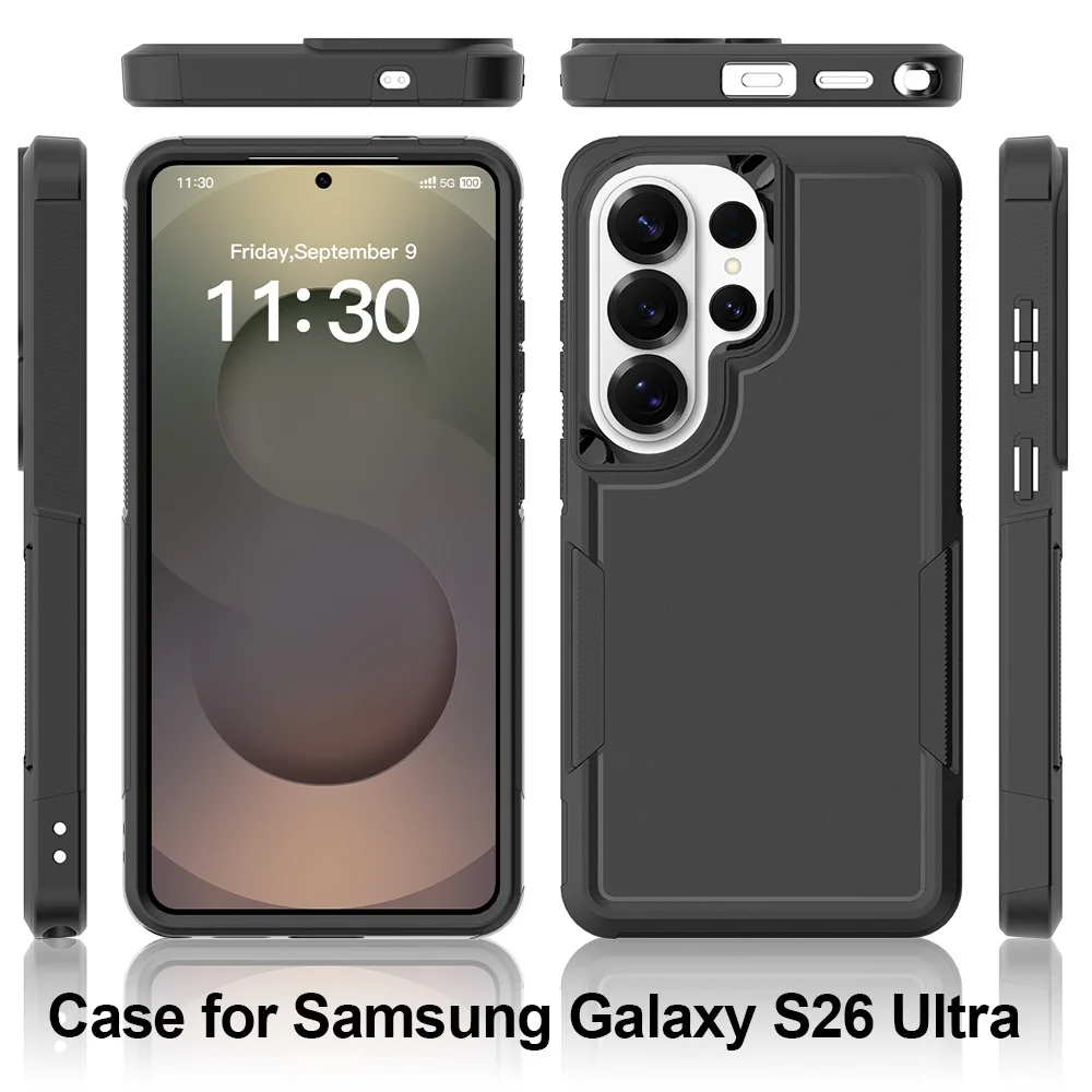 Verstärkte Militär-Rüstungs-Matt-Hülle für Samsung Galaxy S26 Ultra S25 Edge S25 S24 S23 S22 Plus S21 S20FE Robuste Stoßfeste Abdeckung – Detail 1