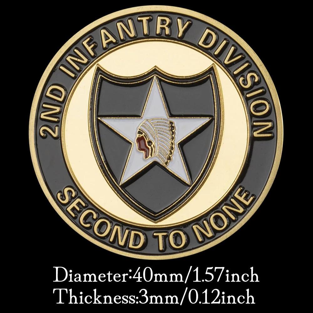 미국 제 2 보병 사단 육군 기념품 금도금 챌린지 코인 세컨드 투 노 기념 주화 - G마켓 모바일