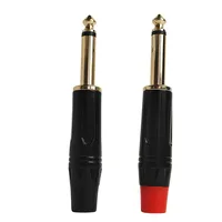 4/10/20pcs 6.3MM MONO PLUG Gold RCA Plugs - Coaxial AV Audio Video Solder Connectors for Speaker Amplifier PC 6