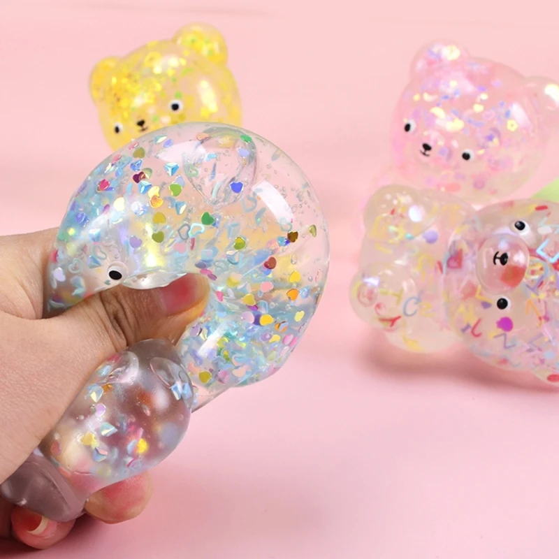 Squeeze Fidgets Toy TPR Squishy JellyBear Soft Stress Vent Balls Toy Party Favor Pressure Release Toy ADD Children Gift 4