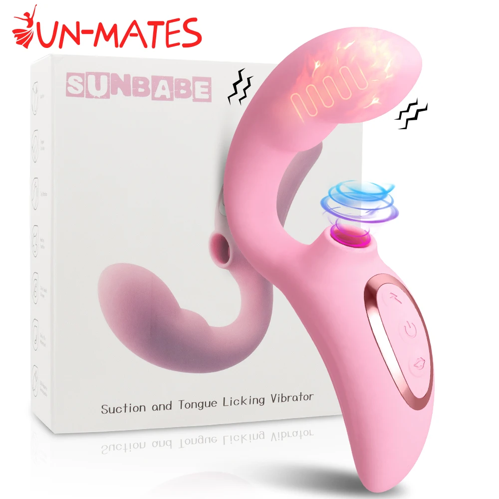 Clit Sucker Dildo Vibrator mit frauen Stimulator Lecken Nippel Saug Massager Heizbar Vagina Masturbator Sex Spielzeug für Frau _