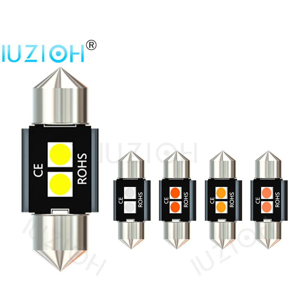 IUZIOH 1x Festoon 28mm Led Super Bright 3030 Car Interior Bulb SV8.5
