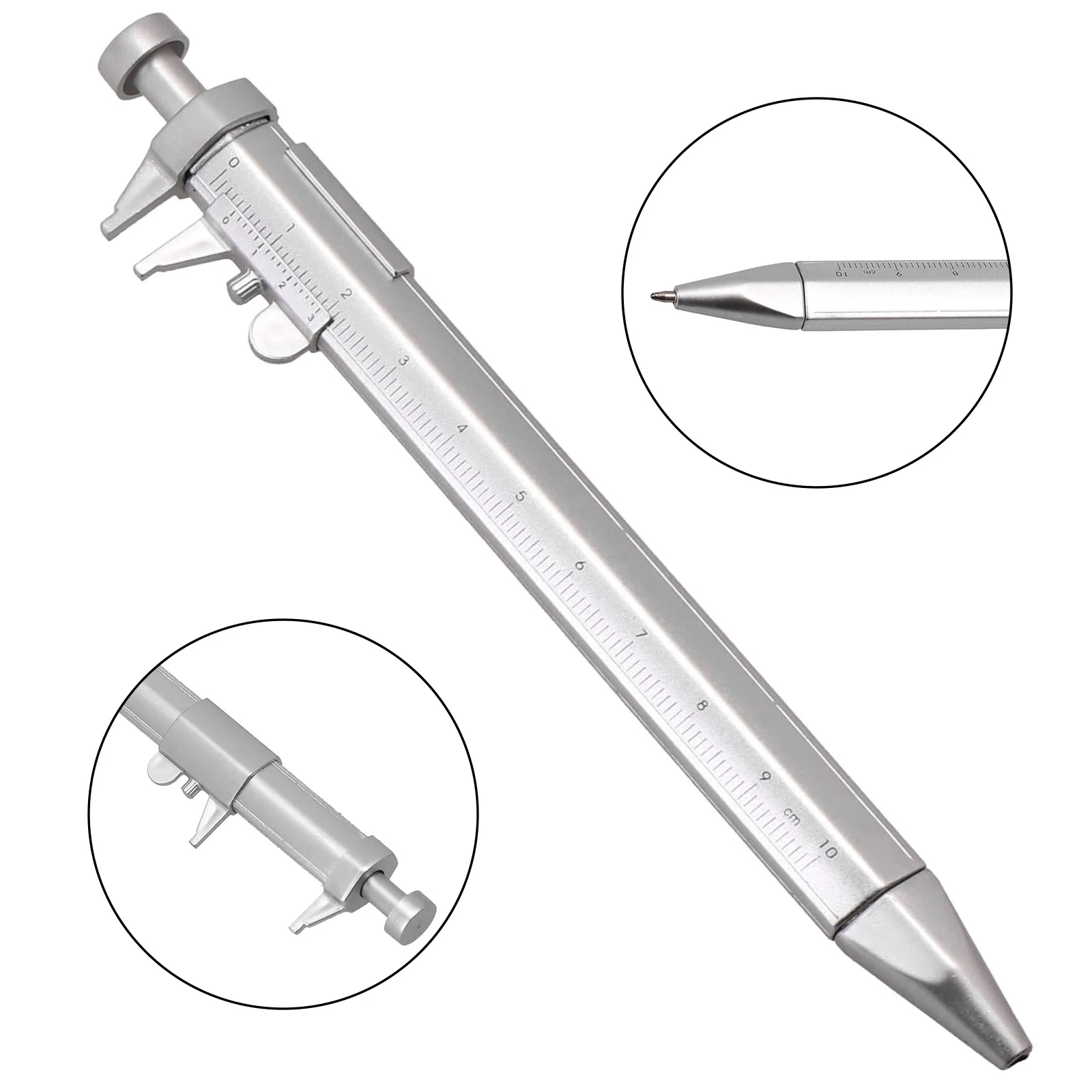 

Multifunction Vernier Caliper Pen 0-100mm Calipers Gauge Measuring Tool Ballpoint Pen Gel Ink Pen Function For Measuring Writing