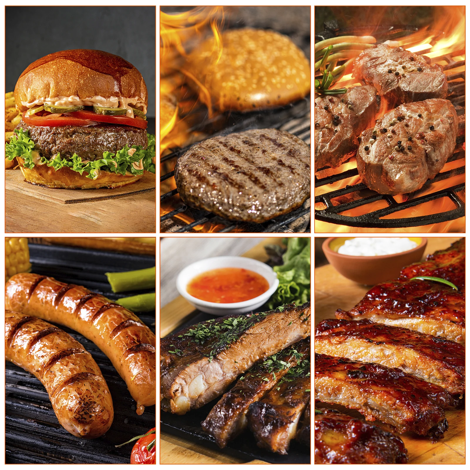 Espátula De Imprensa De Carne De Churrasco, Pinças De Comida, Frasco De  Tempero, Pote De Pimenta, Utensílios Para Hambúrguer, Bife, Acessórios Para  Grelhar Ao Ar Livre, 4Pcs - AliExpress, image size:1600x1600