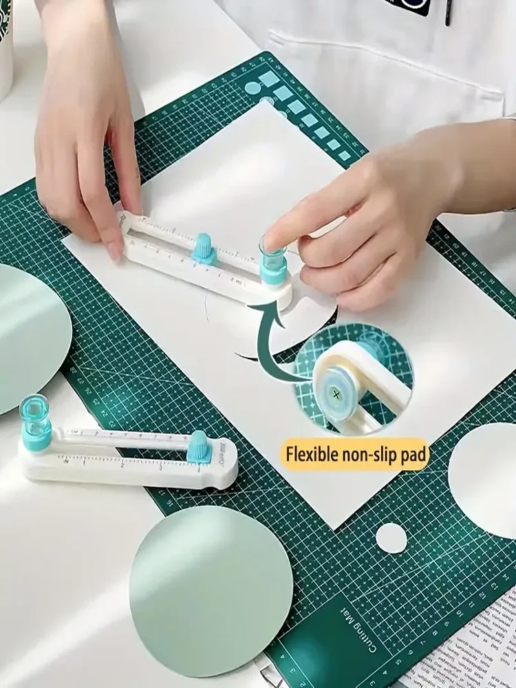 Description Picture 6 of item1 Piece Manual Circle Cutter - Precision Paper Trimmer for Greeting Cards, Scrapbooking and Photo Editing Durable Paper Trimmer