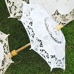 Bridal Wedding Accessories White Umbrella Lace Photography Props Lace Umbrella Parasol Marriage Umbrella for Women